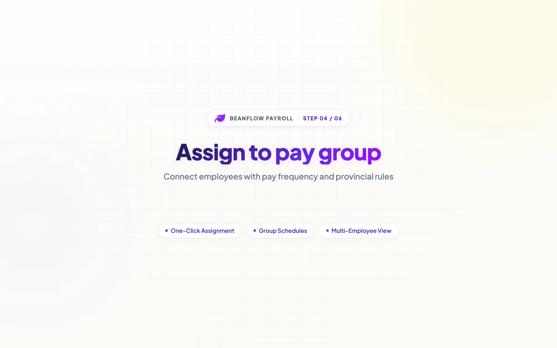 Product screen: Assign them to the group
